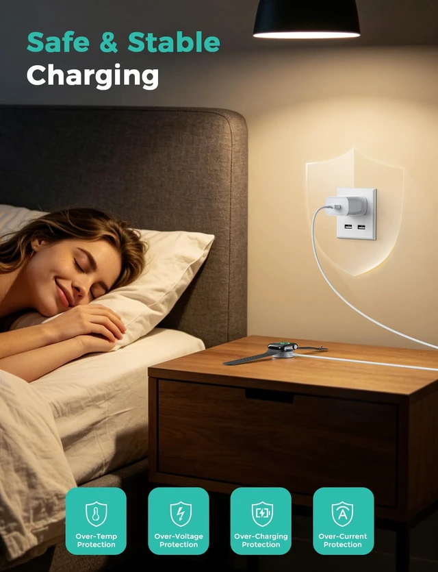 Alt view image 6 of 7 - ???????? ???????????????? for Watch Charger USB Magnetic Charging Cable Portable Wireless Charging Accessories Compatible with iWatch 12/11/10/9/8/7/6/5/4/3/2 SE-3.3FT