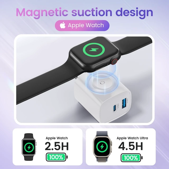 Alt view image 2 of 7 - PD 20W USB C Charger Block for Watch White