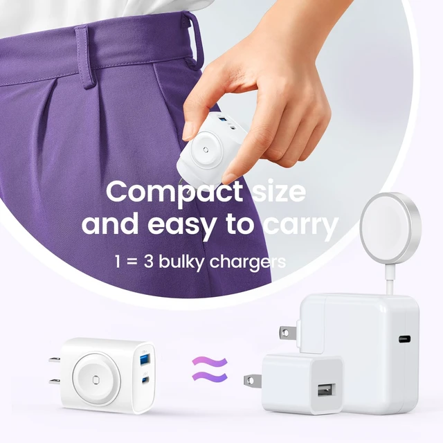 Alt view image 5 of 7 - PD 20W USB C Charger Block for Watch White