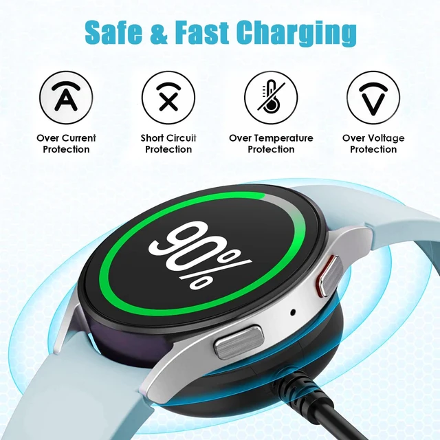 Alt view image 5 of 7 - Replacement Galaxy Watch 8/7/6/5/4/3/2 Magnetic Fast Charger Cable