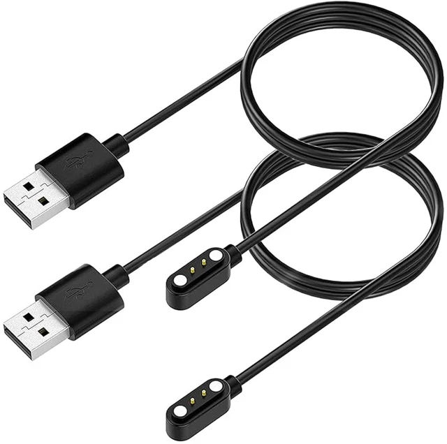 Main image of VeryFit Smartwatch Charger Fit for ID208 GTX20 IDW13/15/16/17 IDW19/20/25/26/28 and More Replacement Magnetic USB Cable for Fast and Easy Charging 3.3 ft (ID-cableX2)
