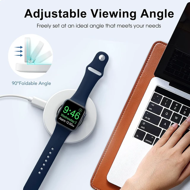 Alt view image 2 of 7 - Upgraded for Watch Charger Foldable Travel Fast Charging Dock