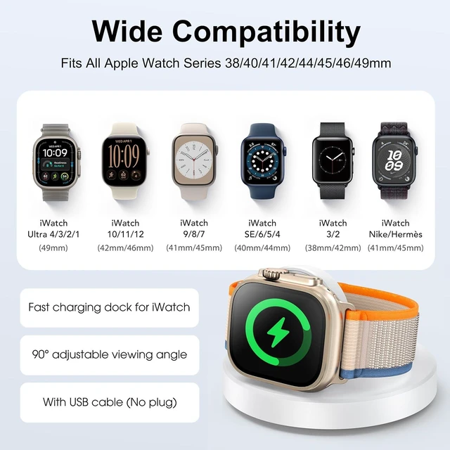 Alt view image 5 of 7 - Upgraded for Watch Charger Foldable Travel Fast Charging Dock