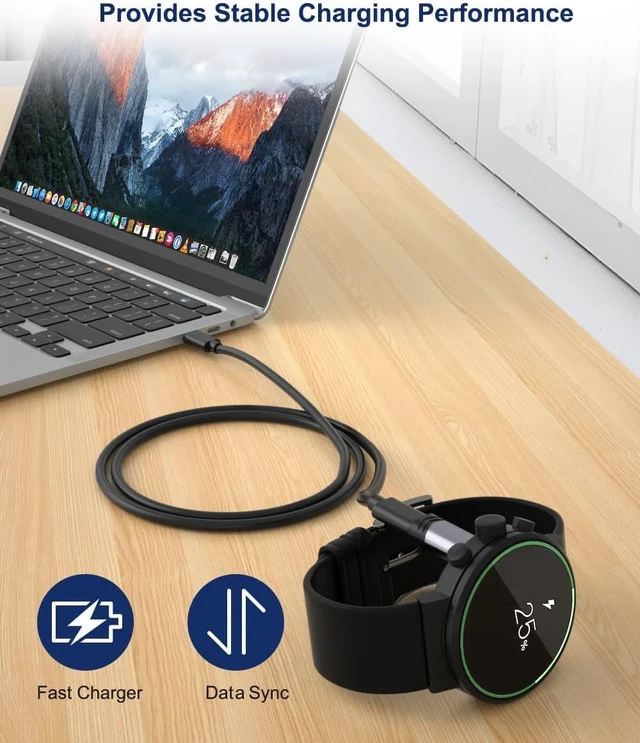 Alt view image 2 of 7 - USB C Charger Adapter for Garmin Watch Charger Cable 3Pack
