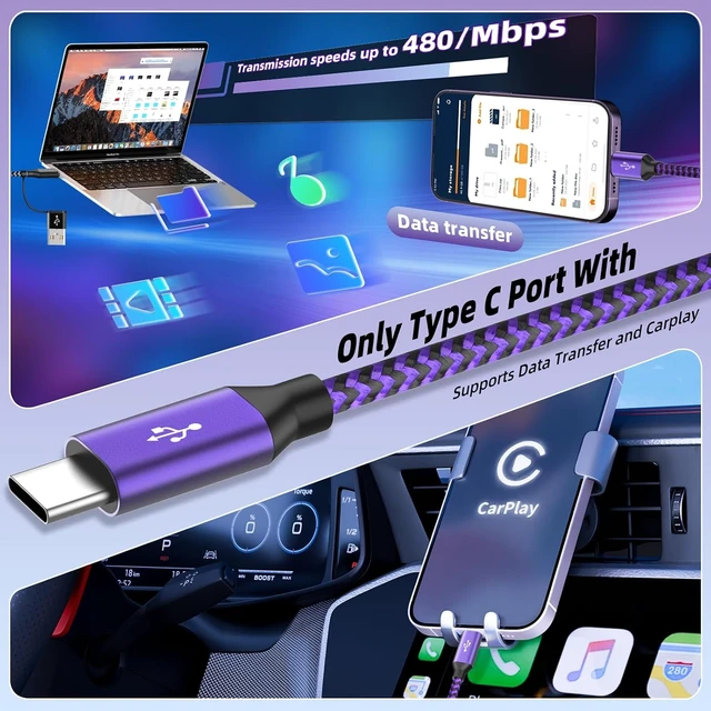Alt view image 5 of 7 - USB C/A Multi Charging Cable 4 in 2 Dual USBC Multiple Charger Cord