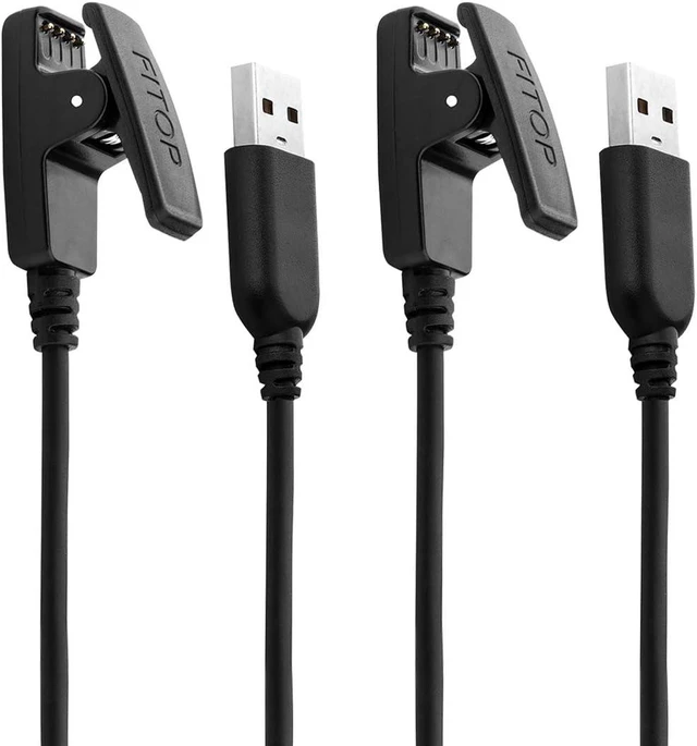 Main image of 2Pack Charging Cable Compatible with Garmin Lily/Lily2not for Lily 2 Active/Approach S20/G10 Forerunner 235/35/64/230/630/645/645 Music/735XT/Vivomove HR Watch120cm+120cm