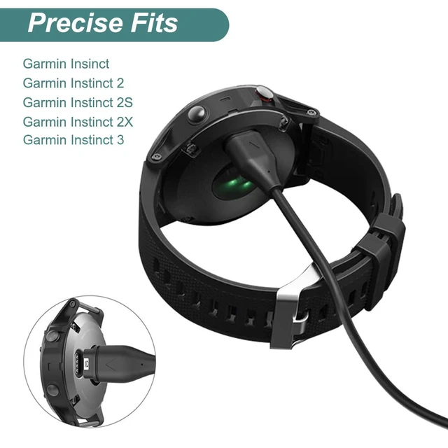 Alt view image 3 of 7 - Charger for Garmin Instinct 3 2 2X 2S 1 Watch (2-Pack 3.3ft/1m)
