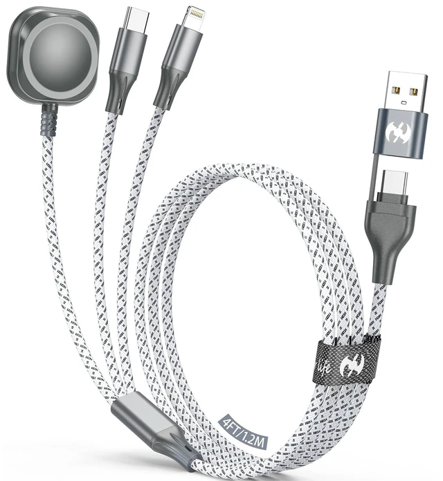 Main image of Watch Charger 3 in 1 Multi Charging Cable 4FT MFi Magnetic