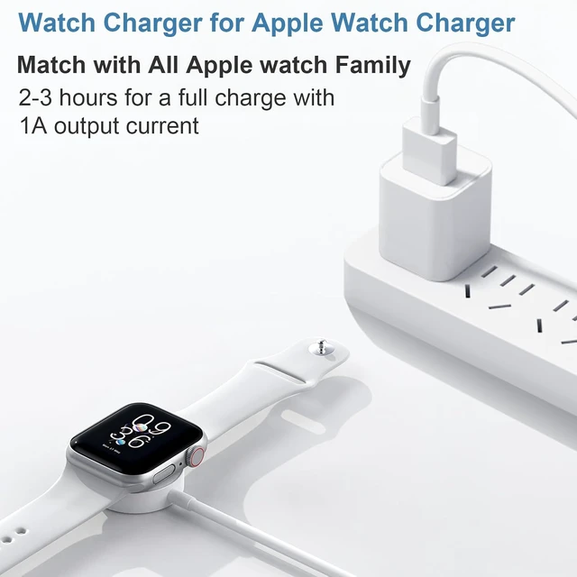 Alt view image 2 of 7 - Fast Charger for Watch Charger 3.2FT Wireless Cord with USB A Block