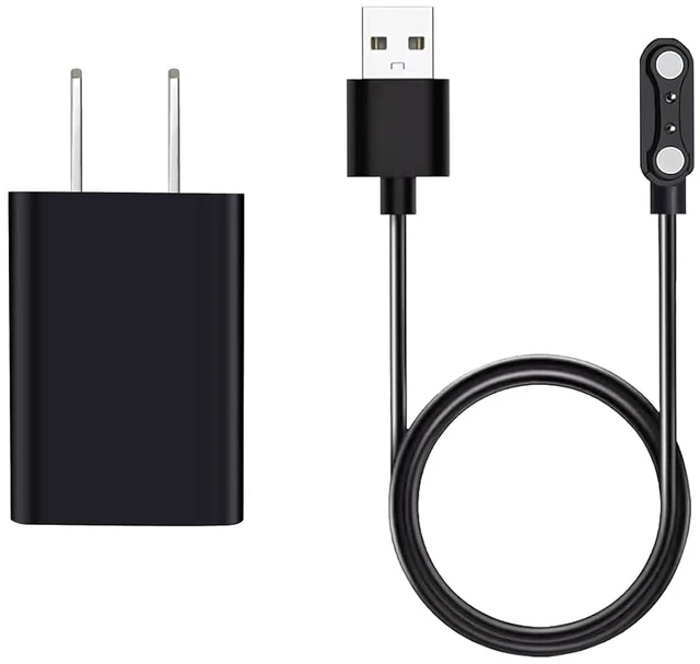 Main image of Fast Wall Smart Watch Charger 2-Pin 4 mm Magnetic USB Charging Cable Replacement Charging Cord for Smartwatch & Fitness Tracker Strong Magnetic Adsorption Fast Safe Charging