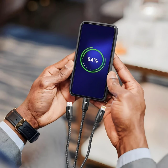 Alt view image 7 of 7 - Multi Charging Cable 3 in 1 Braided Multi Fast Charging Cable