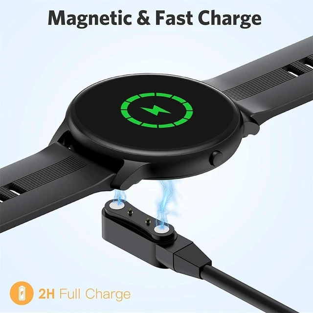 Alt view image 4 of 7 - 2-Pack Smart Watch Universal Charger Magnetic da fit Watch Accessories 60cm USB-A 2 Pin 4mm Magnetic Charging Cable Compatible with All 2-Pin 3.8mm - 4.2mm Pin-Pitch Smartwatch