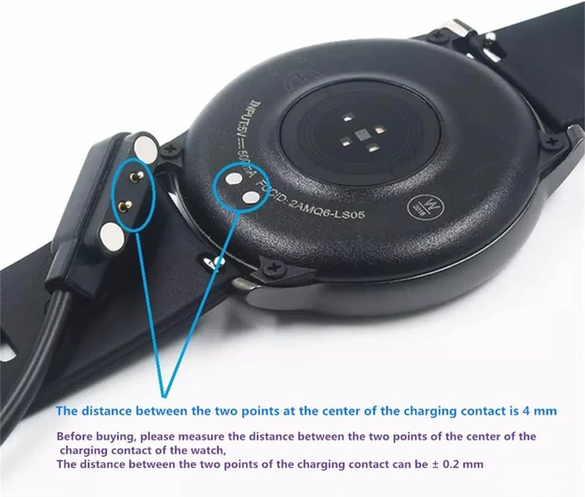 Alt view image 3 of 7 - 2-Pack Smart Watch Universal Charger Magnetic da fit Watch Accessories 60cm USB-A 2 Pin 4mm Magnetic Charging Cable Compatible with All 2-Pin 3.8mm - 4.2mm Pin-Pitch Smartwatch