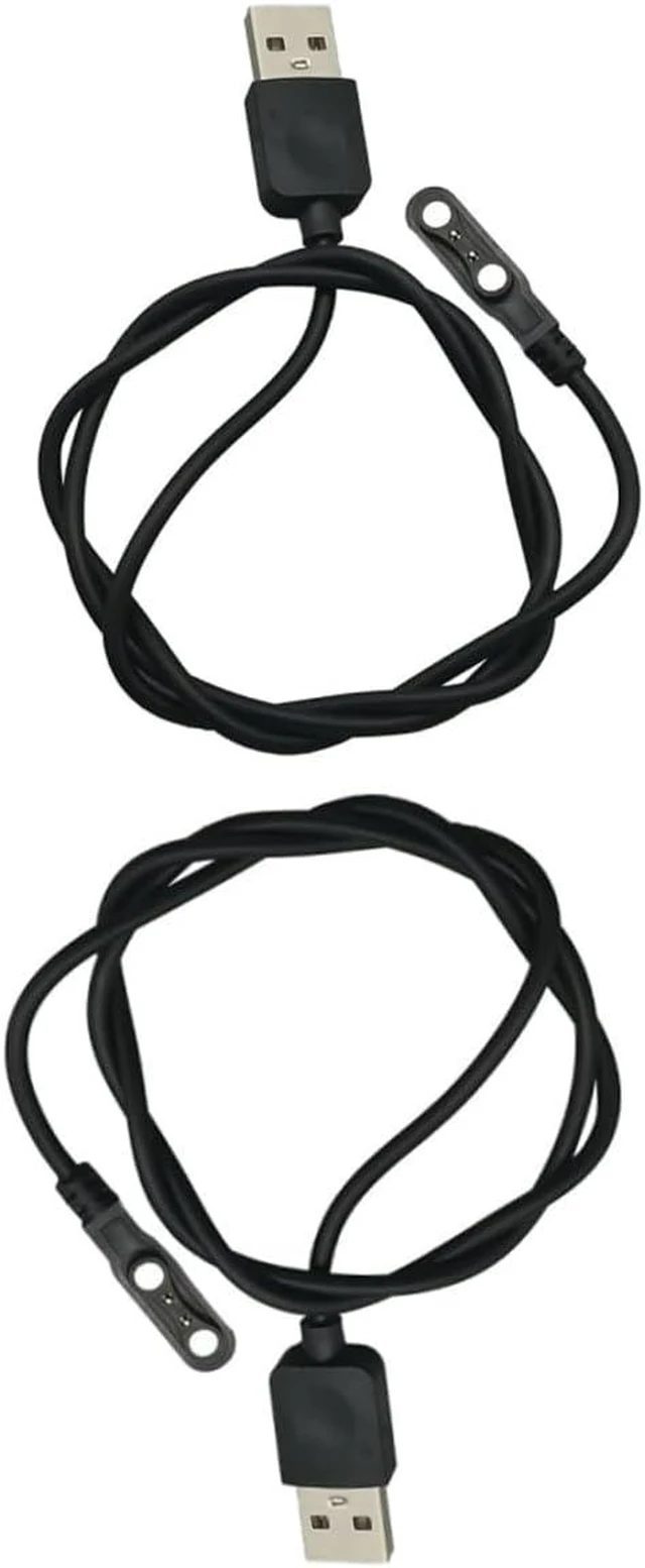 Alt view image 7 of 7 - 2-Pack Smart Watch Universal Charger Magnetic da fit Watch Accessories 60cm USB-A 2 Pin 4mm Magnetic Charging Cable Compatible with All 2-Pin 3.8mm - 4.2mm Pin-Pitch Smartwatch
