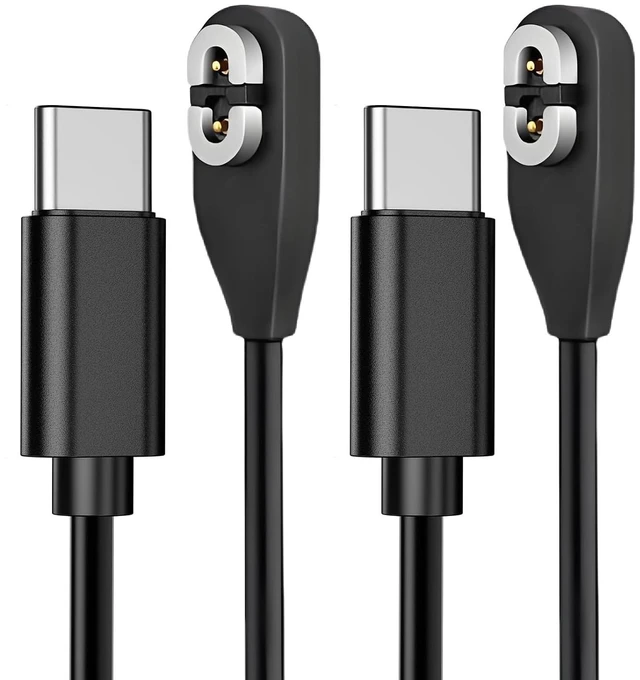 Main image of Shokz Headphone Charger USB C Cable to Magnetic Charging Cord 2-Pack 3.3ft