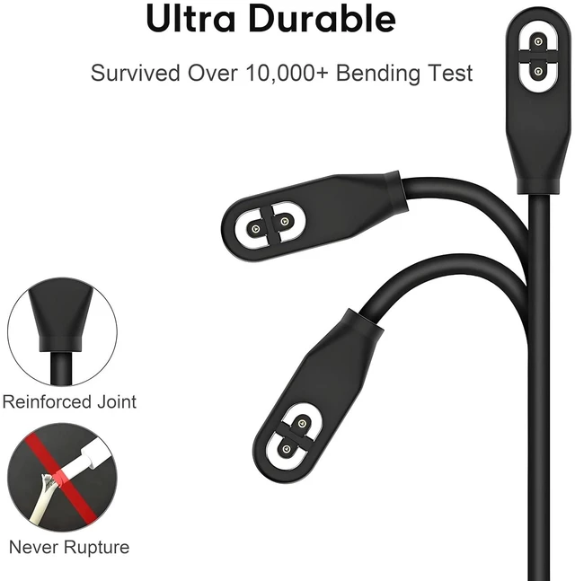 Alt view image 5 of 7 - Shokz Headphone Charger USB C Cable to Magnetic Charging Cord 2-Pack 3.3ft