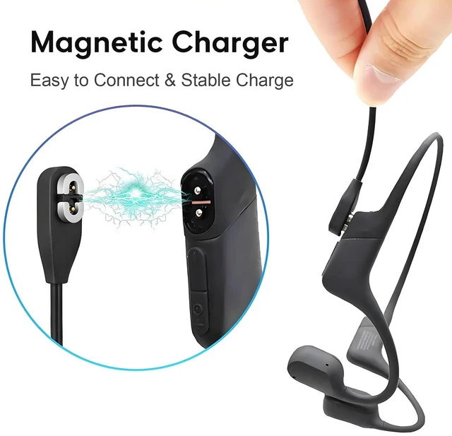 Alt view image 4 of 7 - Shokz Headphone Charger USB C Cable to Magnetic Charging Cord 2-Pack 3.3ft