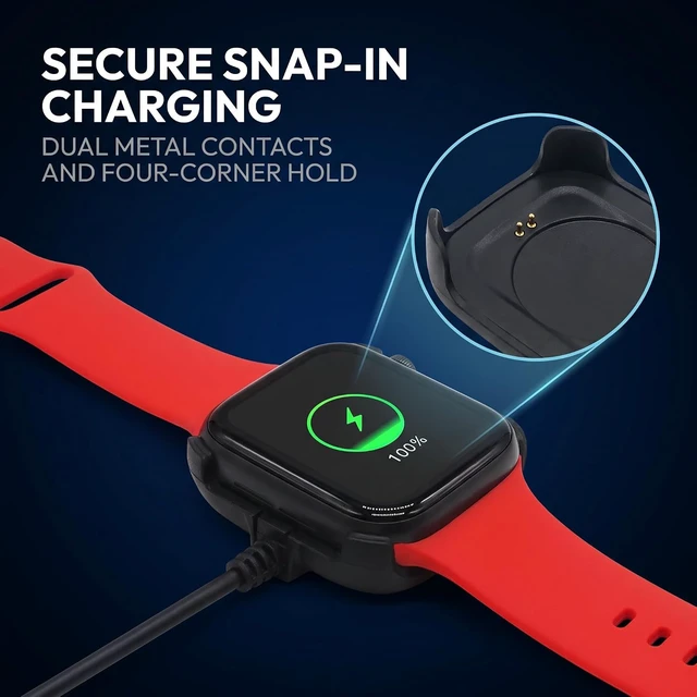 Alt view image 4 of 7 - Black Charging Cable Charger Cord for HW22 Smartwatch Intelligent Watch Smart Watch Charger Magnetic Dock Holder Stand USB Cable Adapter Cables(30cm) Smartwatch Cables & Chargers