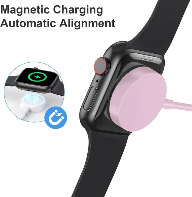 Alt view image 6 of 7 - Fast Charger for Watch Charger 3.3FT USB A iWatch Charger Pink