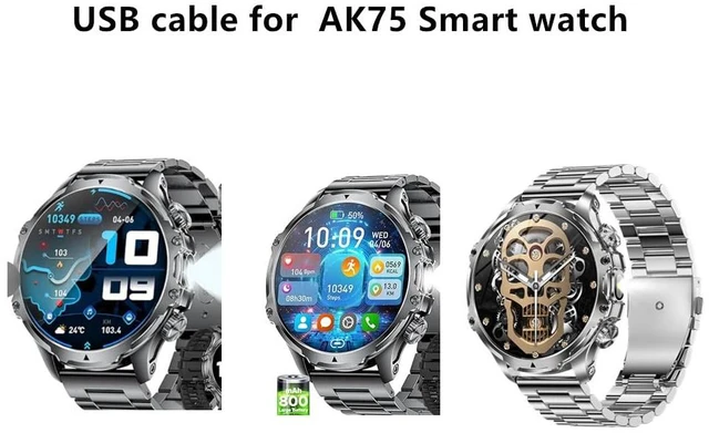 Alt view image 2 of 5 - Smartwatch Charging Cable Magnetic Charger Compatible for Lige AK75 smart Watch