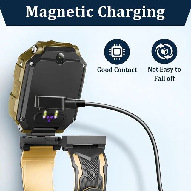 Alt view image 4 of 6 - 2-Pack Smart Watch Charger for VeryFit IDW19 IDW13 ID208 BT Plus - Magnetic USB Charging Cable - Replacement Power Cord for IDW15 IDW16 IDW17 IDW21 IDW25 IDW26 IDW28 GTX20 - Fast Charging Accessories
