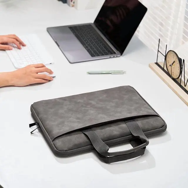 Alt view image 3 of 5 - Laptop Case 13 14 Inch,Slim Computer Case with Handle,Waterproof Laptop Briefcase Bag,360° Protective Laptop Sleeve Compatible