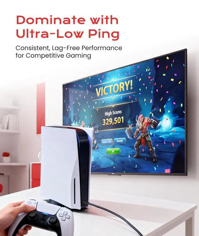 Alt view image 3 of 7 - LINKUP Cat 8 Ethernet Cable | Long Internet Cord | High Speed LAN Connection | RJ45 connectors | Use with Cat 5/ Cat 6/ Cat 7 | Optimal for Gaming