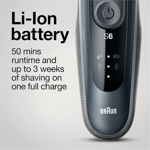 Alt view image 5 of 7 - Braun Series 6 6046cs Electric Razor for Men, Wet & Dry, Electric Razor, Rechargeable, Cordless Foil Shaver with Charging Stand, Travel Case and Precision Trimmer, Black