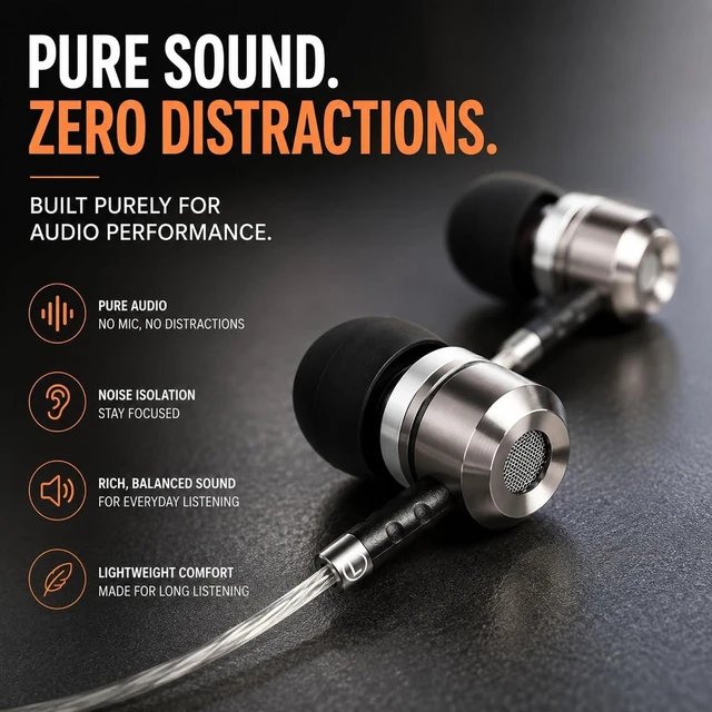 Alt view image 3 of 7 - SP3060 Earbuds Wired in-Ear Headphones