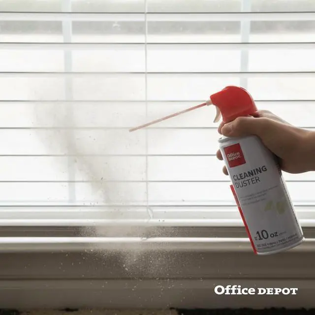 Alt view image 3 of 4 - Office Depot Cleaning Duster, 10 Oz Compressed Canned Air for Electronics, Keyboard Cleaner for Computer, Laptop, PC, Printer, Office Equipment, Moisture-Free, Pack of 12
