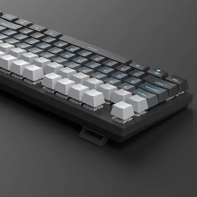 Alt view image 4 of 7 - MageGee MK-Storm Mechanical Gaming Keyboard, 104 Keys Wired Light Up Keyboard with Linear Red Switch, Ice Blue Backlit, Double-Shot Keycaps, N-Key Rollover for Laptop, Desktop, PC (Gradient Gray)