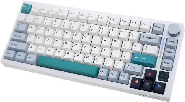 Main image of GK GAMAKAY TK75 V2 75% Silent Mechanical Keyboard with TFT Screen | Hot Swap RGB Bluetooth 5.0/2.4GHz Wireless/USB-C Wired PBT Cherry Profile Keycaps Gaming Keyboard (GamaKay Pegasus Switch)