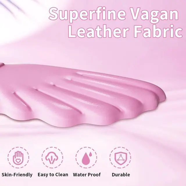 Alt view image 5 of 7 - Angel Wing Cloud Keyboard Wrist Rest, Soft Leather Memory Foam Keyboard Wrist Support for Pain Relief, Ergonomic Anti-Slip Cute Computer Palm Rest for PC Gaming/Laptop/Hand Pad(1-Wing Pink)