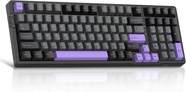 Main image of MageGee LIGHT100 Wireless Creamy Keyboard, Gasket Structure Hot Swappable, Tri-Mode 2.4G/USB-C/BT5.0 RGB Backlit Mechanical Gaming Keyboard for Win/Mac/PC, PBT Keycap, 4000mAh Battery, Purple