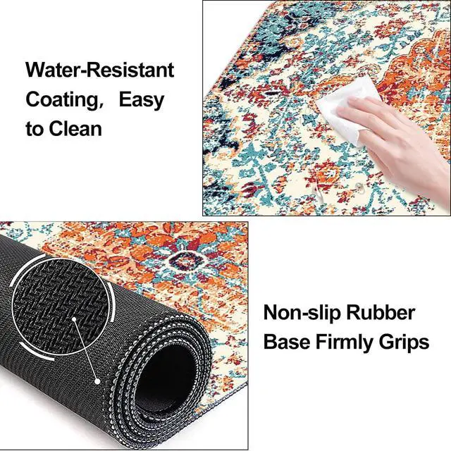 Alt view image 4 of 7 - iLeadon Keyboard Mouse Pad Set, Large Boho Desk Mat with Wrist Rest | Large Gaming Mouse Pad, wrist rest, Wrist support, coaster, Easy Typing Pain Relief,Desk Mat for Home Office,35.4x15.7in