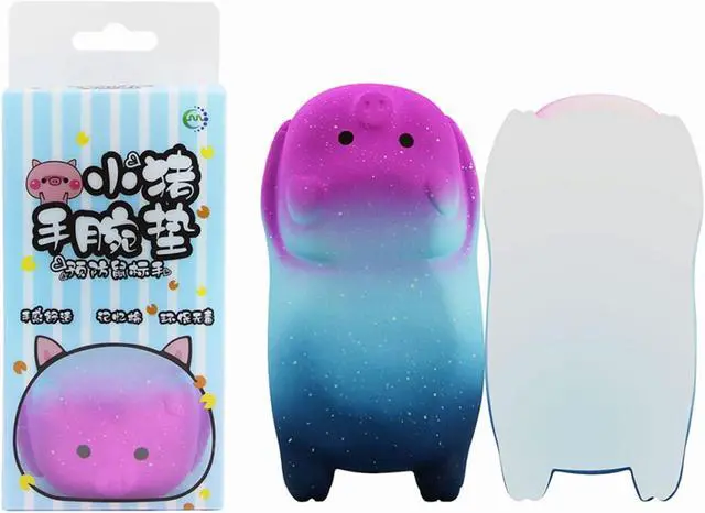 Alt view image 7 of 7 - Small Wrist Rest Mouse Pad, Mini Cute Ergonomic Mousepad Memory Foam Design Pig Shape Wrist Support Pillow Rest Cushion Mat for Office Computer Laptop,Comfortable and Pain Relief(Starry Sky)