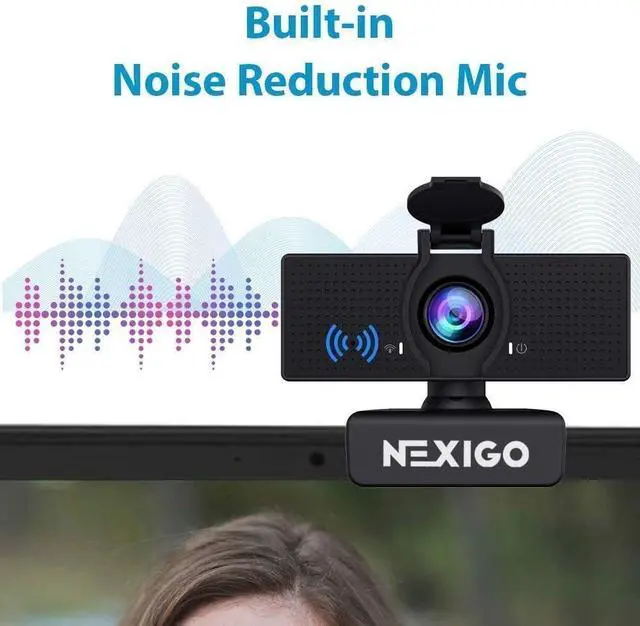 Alt view image 4 of 7 - NexiGo N60 1080P Webcam with Microphone, Software Control & Privacy Cover, USB HD Computer Web Camera, Plug and Play, for Zoom/Skype/Teams, Conferencing and Video Calling