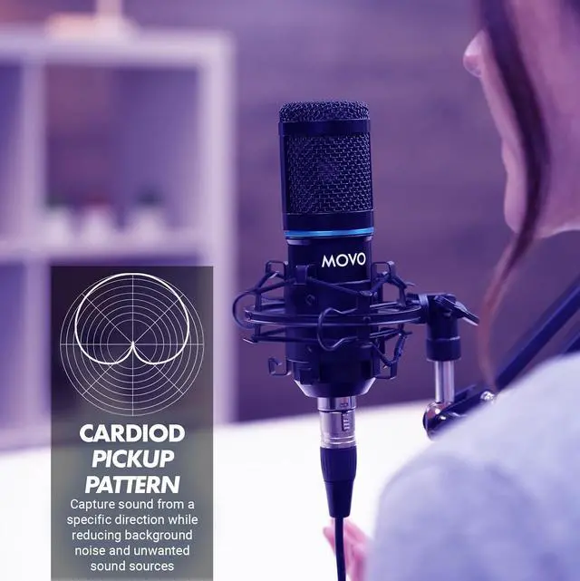Alt view image 4 of 7 - Movo PodPak Podcast Equipment Bundle with XLR Condenser Microphone, Articulating Scissor Arm, and Pop Filter - XLR Mic for Podcasting, Streaming, YouTube, Music, ASMR - Content Creator Studio Mic