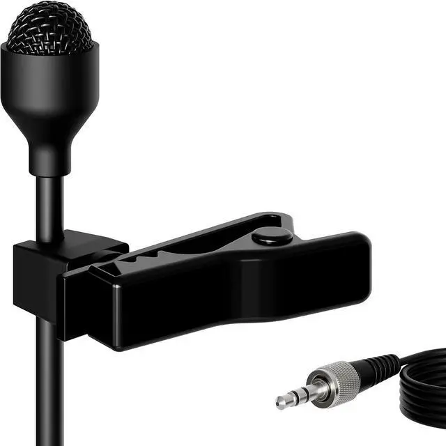Main image of J K MIC-J 044 Lavalier Microphone Compatible with Sennheiser Bodypacks | Omni Condenser Lapel Microhpone with 1/8" Locking Screw Plug Compatible with Sennheiser Wireless Bodypack Transmitters