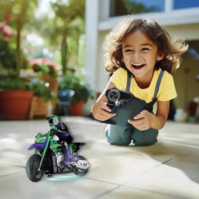 Alt view image 7 of 7 - LEXiBOOK, Crosslander RC Motorcycle, RC18 | Up to 12km/h, Light effects, Stunts, Rechargeable
