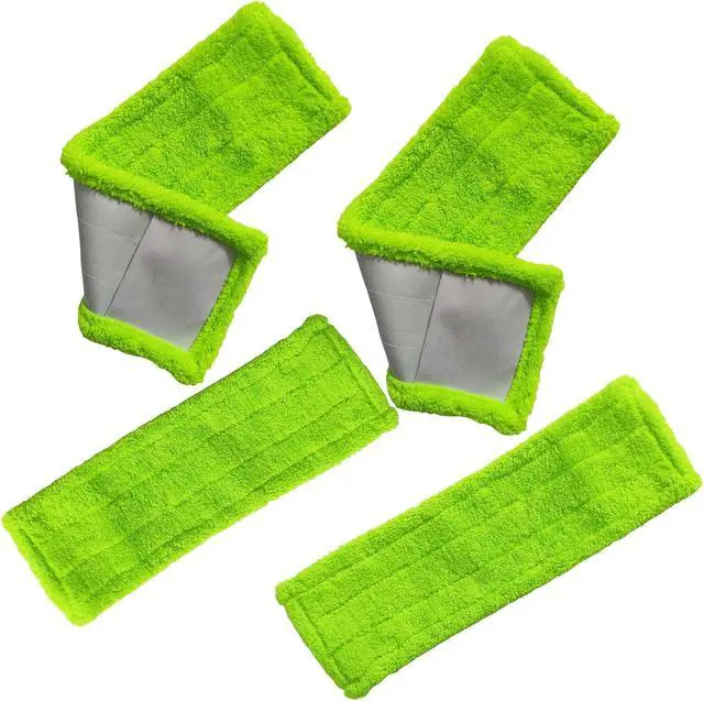 Main image of 4 Pack Reusable Mop Pads Compatible with 3M Scotch-Brite M-005 Floor Mops, Microfiber Hardwood Floor Mop Pads Wet or Dry Use mop,Fit for Folding mop 15in*3.9in mop Head