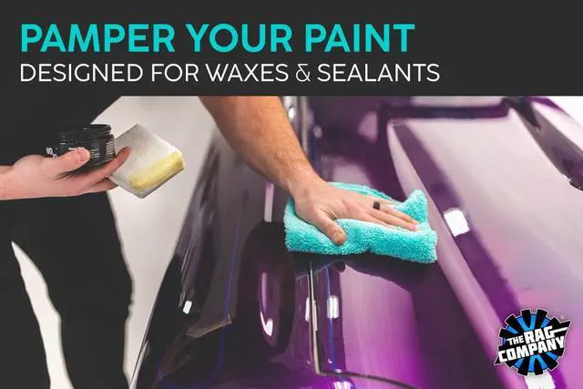 Alt view image 6 of 7 - The Rag Company - Eagle Edgeless 450 (6-Pack) Professional Korean 70/30 Blend Super Plush Microfiber Detailing Buffing Polishing Drying Towels for Cars 16x16 in, Teal Blue