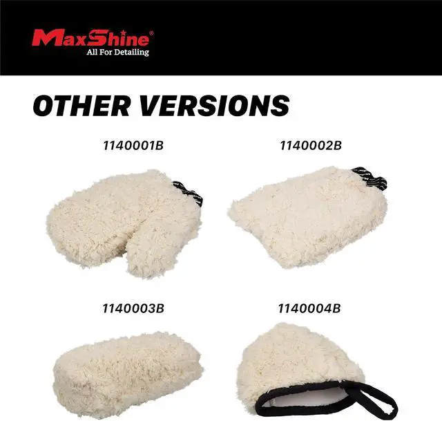 Alt view image 3 of 7 - Maxshine Universal Ultra-Plush Microfiber Car Wash Mitt with Thumb Super Absorbent, Ultra-Soft Wash Mitt for Scratch-Free Car Washing Comfortable, Washable & Reusable Mitt for Auto Detailing