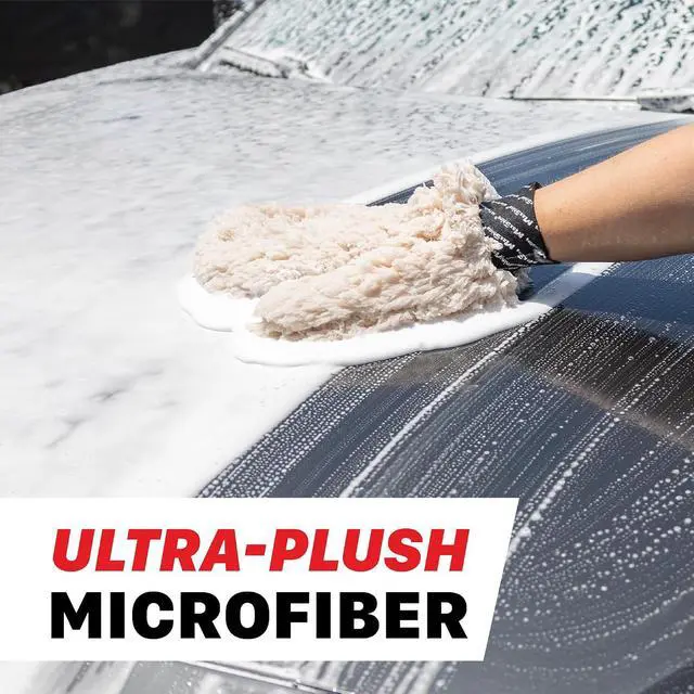 Alt view image 4 of 7 - Maxshine Universal Ultra-Plush Microfiber Car Wash Mitt with Thumb Super Absorbent, Ultra-Soft Wash Mitt for Scratch-Free Car Washing Comfortable, Washable & Reusable Mitt for Auto Detailing