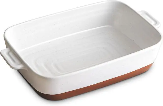Main image of DOWAN Ceramic Casserole Dish for Oven, 9x13 Deep Lasagna Pan, Large Baking Dish with Handles, 4.3 Quarts Durable and Oven Safe Pan, for Roasting and Baking, Alabaster White