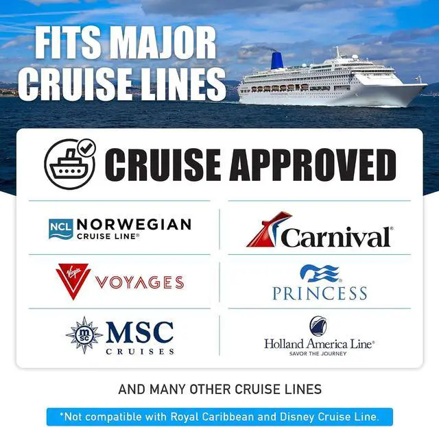 Alt view image 4 of 7 - Cruise Approved Power Strip - Non Surge Protector for Cruise Ship with 2 USB Outlets - Cruise Ship Essentials 2026 for Carnival, Princess, Norwegian, Holland America, MSC & Major Cruise Lines (White)