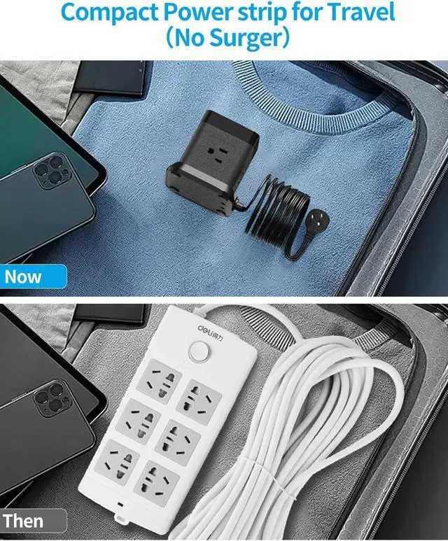 Alt view image 7 of 7 - FDTEK USB C Power Strip PD 20W, 4 Outlets 3 USB 10 FT Extension Cord Black | PD 20W USB C Fast Charging 10ft Flat Plug Extension Cord Overload Protection Must Have for Dorm & Office ETL Listed