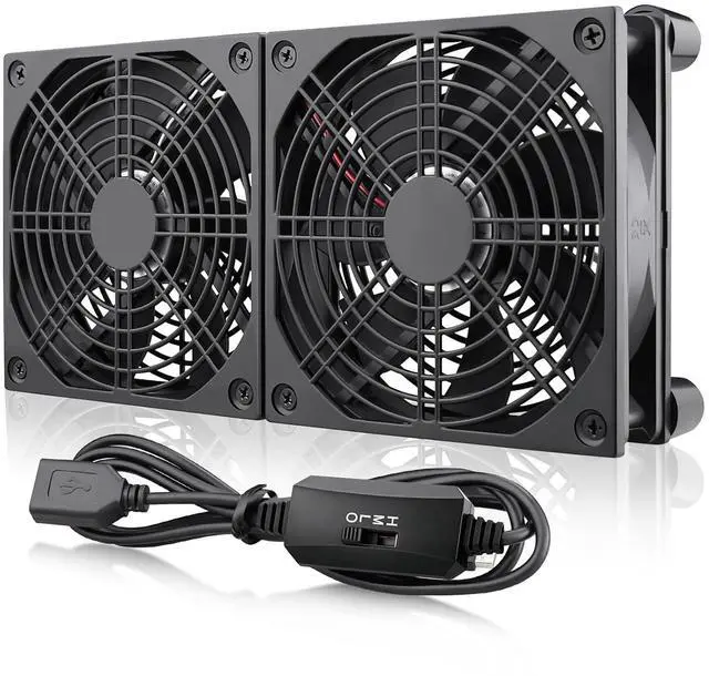 Main image of Wathai 240mm Router Cooling Fan for Computer Cooler Small Box 5V USB | USB Powered Multi Speed Electronics Cooling Pad, Modem Receiver TV Box Amplifier Receiver Stand, Small Computer Fans