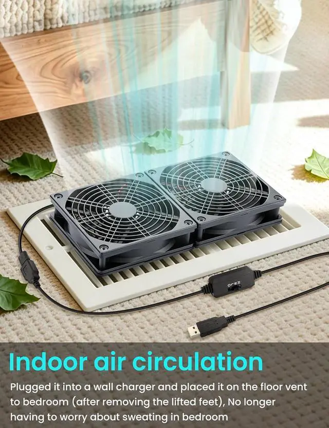 Alt view image 4 of 7 - Wathai 240mm Router Cooling Fan for Computer Cooler Small Box 5V USB | USB Powered Multi Speed Electronics Cooling Pad, Modem Receiver TV Box Amplifier Receiver Stand, Small Computer Fans