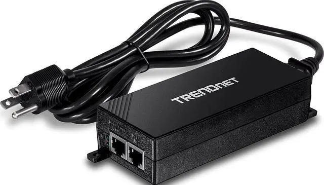 Main image of TRENDnet Gigabit Power Over Ethernet Plus Injector,TPE-115GI | PoE+ (30W) Power Network Distances Up to 100M (328 ft.), Metal Housing, Black